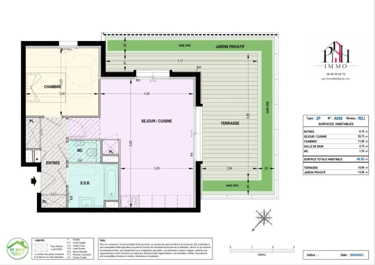 Cannes Petit Juas – 2 pièces neuf avec jardin, terrasse, piscine et garage – 9